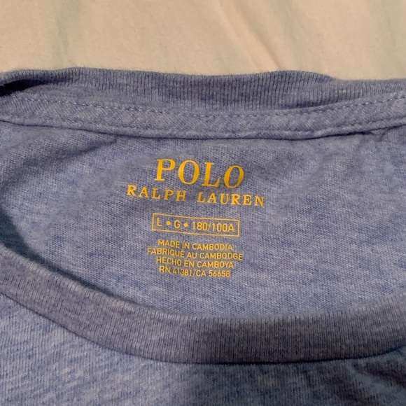 Men’s Large Blue Polo Ralph Lauren T-shirt - Picture 3 of 3